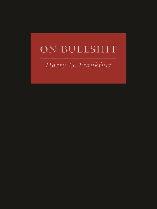Title details for On Bullshit by Harry G. Frankfurt - Wait list
